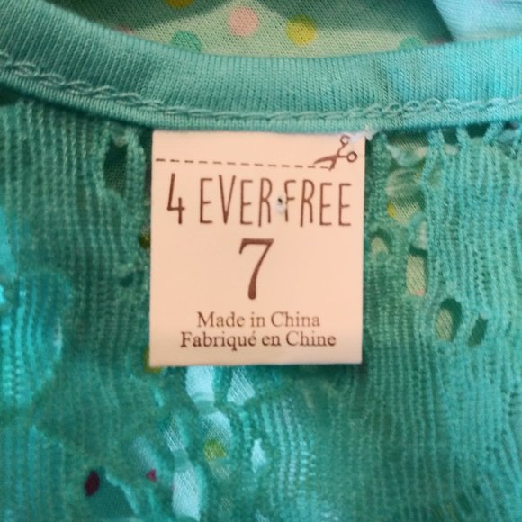 4 Ever Free Green with Polka Dots Reversible Dress - Picture 10 of 10